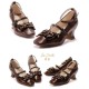 Iris Corolla Frame Square Heel Shoes(Reservation/8 Colours/Full Payment Without Shipping)